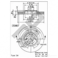 Тормозной диск METZGER Saab 9-3 (YS3F) 2 Кабриолет 2.0 t 175 л.с. 2003 – 2015 24893v 8020584016930 4J9I9 Q5