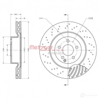 Тормозной диск METZGER T 08VJ 1437618166 6110866 - Изображение 2