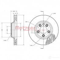 Тормозной диск METZGER 6110593 F8 5M3 1009641 4250032643911 - Изображение 2