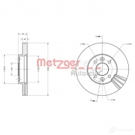 Тормозной диск METZGER E0 BOJ0 6110406 4250032642044 1009496 - Изображение 2