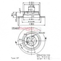 Тормозной диск METZGER Mercedes CLS (C218) 2 Купе 2.1 CLS 250 CDI / BlueTEC / d (2103. 2104) 204 л.с. 2011 – 2024 1284 42U 8020584027356 14856v