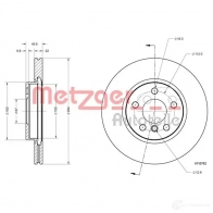 Тормозной диск METZGER 2ICUZ J 6110762 4250032701451 1009788 - Изображение 2