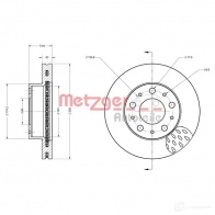 Тормозной диск METZGER 6110497 E5 8VT 4250032642952 1009562 - Изображение 2