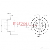 Тормозной диск METZGER HZ6T7 8 1009331 4250032640194 6110221