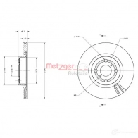 Тормозной диск METZGER 4062101012876 1425078666 6110817 R1 M6P - Изображение 2