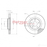 Тормозной диск METZGER 6110753 4250032699055 1009779 W Z0VT - Изображение 2