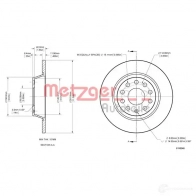 Тормозной диск METZGER 6110046 TH YU70C 4250032638436 1009159 - Изображение 2