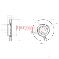 Тормозной диск METZGER 4250032640781 1009389 6110280 RI8 WMR