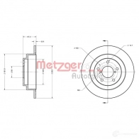 Тормозной диск METZGER M LKQF 1009221 6110110 4250032639082