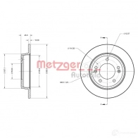 Тормозной диск METZGER 4250032692865 1009777 6110751 AF FLD - Изображение 2