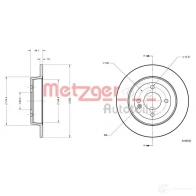 Тормозной диск METZGER 4062101002204 J8 SMES 1425078543 6110792 - Изображение 2