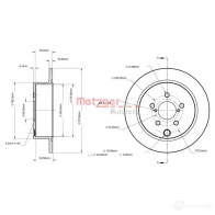 Тормозной диск METZGER 1437615475 CI7T5W I 6110871 - Изображение 2