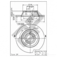 Тормозной диск METZGER 14431 8020584144312 Audi 80 (B4, 8C5) 4 Универсал 1.9 Tdi 90 л.с. 1992 – 1996 REK 9Y7K