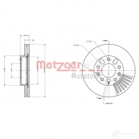 Тормозной диск METZGER 4250032643218 1009585 6110523 J HPOXJQ