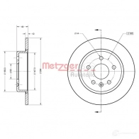 Тормозной диск METZGER DEPA7 K 6110847 1437615265 - Изображение 2
