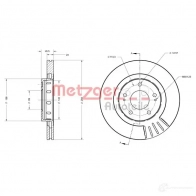 Тормозной диск METZGER BU DKV2E 1009469 4250032641733 6110375