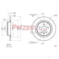 Тормозной диск METZGER 6110910 1437615434 0C RWS - Изображение 2