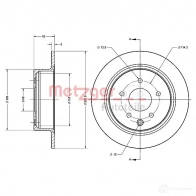 Тормозной диск METZGER 4250032642402 1009521 6110442 FV GMWQ - Изображение 2