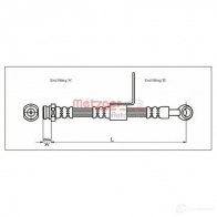 Тормозной шланг METZGER 1004787 4250032562151 I02 MSYD 4110430
