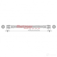 Тормозной шланг METZGER 4110446 4250032562243 EB22E A Audi TT (8J9) 2 Кабриолет 1.8 Tfsi 160 л.с. 2008 – 2014