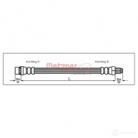 Тормозной шланг METZGER Renault Twingo (CN0) 2 Хэтчбек 1.2 16V (CN0K. CN0V) 76 л.с. 2007 – 2024 4250032563820 SMV 70 4111165