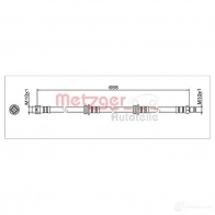 Тормозной шланг METZGER Bmw Z4 (E89) 2 Кабриолет 3.0 sDrive 35 i 305 л.с. 2009 – 2024 4112064 2X EBARQ