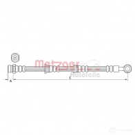 Тормозной шланг METZGER 4250032658205 JY 06U 4110917 Mitsubishi Pajero Classic