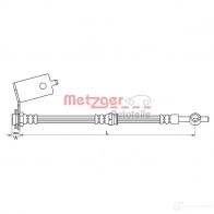 Тормозной шланг METZGER 4250032560911 UCL3 5 4110141 Hyundai Santa Fe (SM) 1 Кроссовер 2.4 16V 4x4 136 л.с. 2001 – 2006