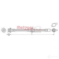 Тормозной шланг METZGER 4250032561970 4110384 Nissan Almera Tino (V10) 1 1998 – 2006 6 EDNTH