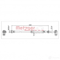 Тормозной шланг METZGER 49KVWP 3 4111649 Toyota Yaris Verso