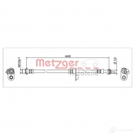 Тормозной шланг METZGER 4111650 Toyota Yaris Verso L V46R