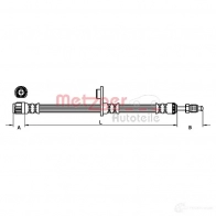 Тормозной шланг METZGER 4250032657772 P BP4E 4110925 1005011