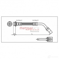 Тормозной шланг METZGER 4250032566272 DOP4WS L 4114751 1005468