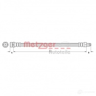 Тормозной шланг METZGER 6K7YG J 4250032609726 4110992 Ford Kuga 1 (CBV, C1) Кроссовер 2.0 TDCi 4x4 136 л.с. 2008 – 2012