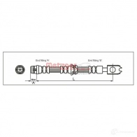 Тормозной шланг METZGER 4116205 411034 9 Audi A2 (8Z) 1 2000 – 2005 5SVBS