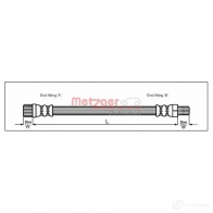 Тормозной шланг METZGER Peugeot 106 2 (1A) Хэтчбек 1.5 D 57 л.с. 1998 – 2004 4250032565985 I 5AEJ 4114667