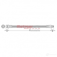 Тормозной шланг METZGER 4110368 Volvo C30 1 (533) Хэтчбек 1.6 D 109 л.с. 2006 – 2012 L SRE2XO 4250032561888