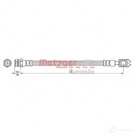 Тормозной шланг METZGER 4250032562199 4110441 5T QNRGC Seat Alhambra (7N) 2 Минивэн 1.8 TSI 160 л.с. 2012 – наст. время