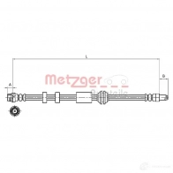 Тормозной шланг METZGER Volvo V60 1 (155) Универсал 2.4 D4 AWD 163 л.с. 2012 – наст. время 4250032700959 4111216 S2 XD9