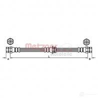 Тормозной шланг METZGER Audi A3 (8P1) 2 Хэтчбек 2.0 Tdi Quattro 170 л.с. 2006 – 2012 4110119 4250032658304 UT9A8 UH