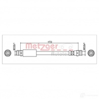 Тормозной шланг METZGER 7YAP WI Volkswagen Polo (AW1, BZ1) 6 Хэтчбек 1.6 TDI 80 л.с. 2017 – наст. время 4112029