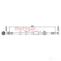 Тормозной шланг METZGER BD 5638D 4111468 Volvo XC70 2 (136) Универсал 2.5 T5 AWD 254 л.с. 2015 – 2025