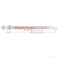 Тормозной шланг METZGER 4111033 4250032609818 PX6Y 9DW Hyundai i30 (FD) 1 Универсал 1.6 CRDi 90 л.с. 2008 – 2012