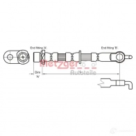 Тормозной шланг METZGER 1004573 4110002 QMXF7 2 4250032560478