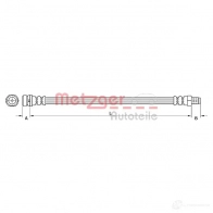 Тормозной шланг METZGER 4250032563066 Ford Focus 2 Седан 2.0 145 л.с. 2005 – 2011 4110795 2 CCDPK