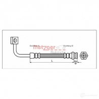 Тормозной шланг METZGER Z SZQG 4250032563530 Kia Carnival 4111019