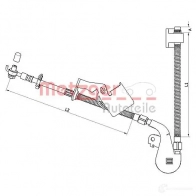 Тормозной шланг METZGER Peugeot 407 1 (6D) Седан 2.2 HDi 163 л.с. 2006 – 2010 4110752 4250032562960 V26W Q