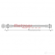 Тормозной шланг METZGER 4110854 4250032563240 1004966 3 06MCKJ