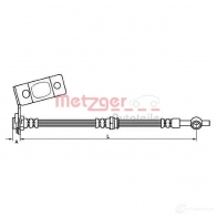 Тормозной шланг METZGER 4110675 Hyundai Santa Fe (SM) 1 2001 – 2006 4250032657819 AJSNA B6