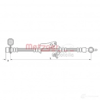 Тормозной шланг METZGER O LZ9RR 4110954 4250032659530 1005026